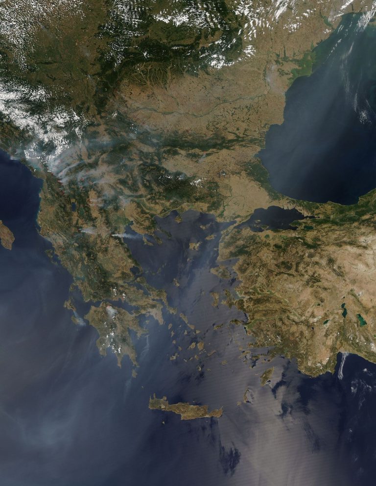 A satellite above Earth